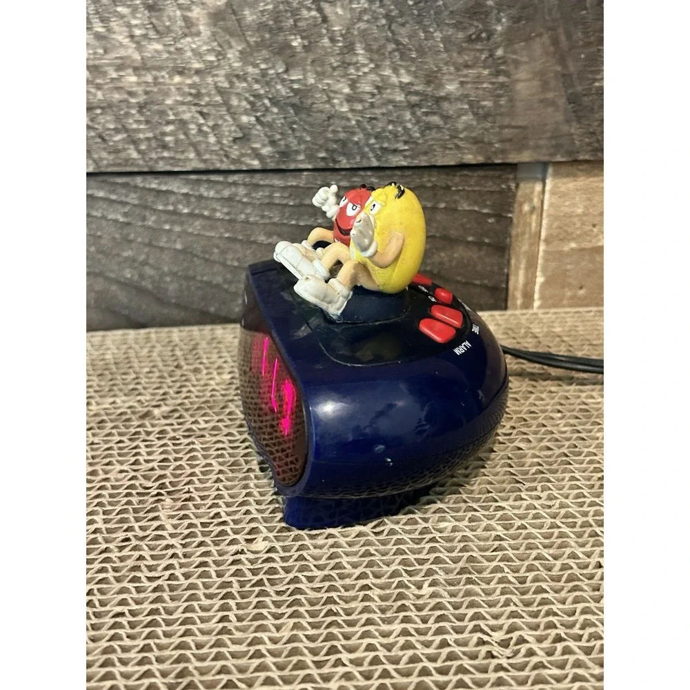M&M's Red & Yellow Candies Sitting On Digital LED Alarm Clock MMC200 Collectible